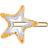 Maanesten Star Hårspænde Light Orange ONE SIZE