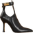 Shein Sexy Fashionable Metal Detail Pointed Toe High Heel Casual Black Ankle Boots For Women