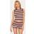 PrettyLittleThing Striped Rib Long Vest Top - Red