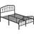 Yaheetech Color & Metal Bed Black Kingsize 95.5x197cm