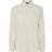 Pieces Linen Touch Shirt Co-Ord - Birch Cream/Black Stripe