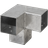 Plus Cubic hjørnebeslag dobbelt stolpe 17871-1