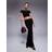Kaiia Slinky Column Maxi Skirt Co-Ord - Black