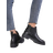 Shein Womens Versatile Chelsea Boots Low Heel British Style Boots French Low Tube Round Toe Fluffy Lined Boots