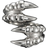 Maria Nilsdotter Claw Ring Double - Silver