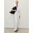Mango Denim Jumpsuit Belt - Vit