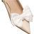 Shein pair pcs Elegant HighQuality Silk HollowOut Mary Jane Shoes With Detachable Bow Shoe Clips Pumps Accessories