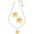 Shein Gold-Plated Flower Pendant Necklace - Women's