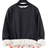 Shein Tween Boys Casual Fleece Lined Warm Crew Neck Pullover Knitted Sweatshirt