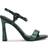 Karl Lagerfeld Cybil Snakeskin Embossed Ankle Strap Sandal