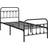 Yaheetech Metal Bed Frame With Vintage Headboard - Black 3' 95x200cm