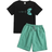 Shein Tween Boy Gamepad & Letter Graphic Tee & Drawstring Waist Shorts