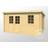 Dancover Redskabsskur Haveskur i Træ 3,8 x 2,3 x 2,11 m 28 mm Natur