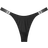 Victoria's Secret Very Sexy Scattered Shine Strap Smooth Thong Panty - Black
