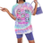 Shein TieDyed Smile Face pcs Tween Girls Casual Simple Short Sleeve TShirt And Shorts Set Summer