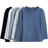 H&M Long Sleeved T-shirts - Dark Blue/Dusty Blue (0749175043)