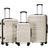 OHS Hard Shell Suitcase set of 3 - Cream