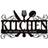 Metal Kitchen Black Wall Decor 13.4x8.3"