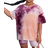 Shein Young Girl Tie Dye Drop Shoulder Tee & Cycling Shorts