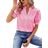 Shein Leisure Striped Print Bubble Sleeve Shirt - Summer