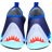 Shein 1pair Boys' Blue Rubber Anti-Slip Shark Design Water Shoes Beach & Breathable Barefoot Shoes & Infant Walking Shoes