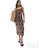 Monki Satin Midaxi Slip Dress - Leopard Print
