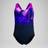 Speedo Girls' Digital Placement Splashback Swimsuit - Navy/Pink