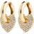 Pilgrim Dune Crystal Earrings - Guld