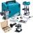 Makita DRT50ZJX2 18V Cordless Brushless Router Trimmer Plunge Base 12pcs