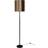 QAZQA Black with Velvet Shade Bronze 40 cm Floor Lamp
