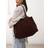 Barneys Barneys Originals Suede Tote Bag - Chocolate