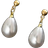 Shein Pair White Water Drop Faux Pearl Earrings Elegant Versatile Suitable For Daily Wear And Gift For Girlfriend Mother Sister