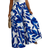 Shein Plus AllOver Print Belt Tie Waist Wide Leg Pants