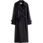 H&M Double-Breasted Twill Trench Coat - Black
