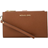 Michael Kors Womens Jet Set Travel Luggage Leather Large Double Zip Wristlet Wallet