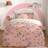 OHS Flowers And Rainbows Set Duvet Cover White, Pink (198x137cm)