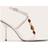 PrettyLittleThing Cream Pu Point Toe Beaded High Stiletto Heeled Sandals - White