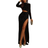 Shein Cut Out Split Thigh Sequin Prom Dress