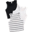 Shein Tween Girl Casual And Versatile AllMatch Simple Black And White Striped Piece Set Of Vests