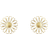 Georg Jensen Daisy Earrings - Gold/Hvid Emalje