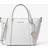 Michael Kors MK Pratt Small Signature Logo Tote Bag - White