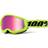 100% Strata 2 Essential Chrome Motocross Goggles - Yellow Pink Mirror