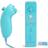 2 in 1 Wiimote Controller Nunchuk Built-in Motion Plus Joystick for Nintendo Wii Blue + Silicone Case