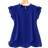 Shein Plus Size Ruffle Hem Office Shirt - Solid Color