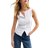New Look Tanktop Med Knapper - Hvid