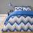 OHS Abstract Zigzag Set Navy/Grey Multi Duvet Cover Grey, Blue (230x220cm)