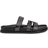 Tory Burch Ines Leather Triple-Band Sport Slide Sandals - Perfect Black
