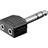 Wentronic 6.3mm-2x3.5mm M-F Adapter