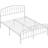 Yaheetech Color & Metal Bed White Kingsize 152x207cm