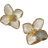 Shein 1pair Needle Fashionable Luoshen Flower Drop Glaze White Flower Earrings For Women For Daily Decoration